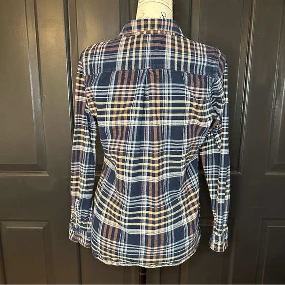 Vintage Woolrich Pemberton Flannel Dark Blue Size M(c3 - Picture 3 of 10